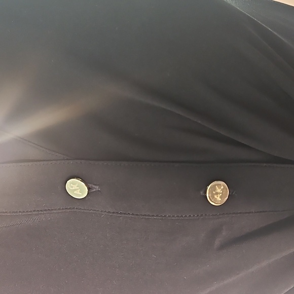 Anne Klein Black Sleeveless Jersey Midi Dress with Button and Twist Detail - Picture 4 of 12